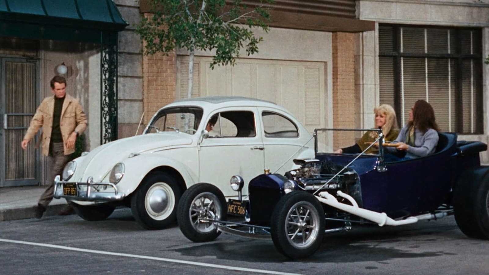 Herbie y el coche de carreras en "el insecto del amor"